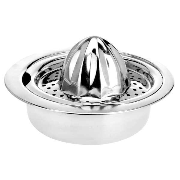 Citruspresser i rustfrit stål med beholder