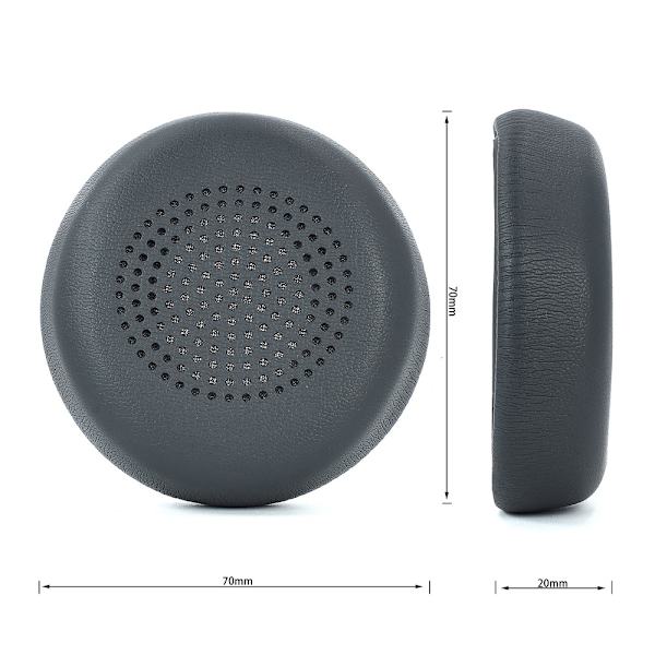 2 stk Erstatningsøreputer Kompatibelt med Logitech Zone Wireless - Grå PU Memory Foam Øreputer Svart