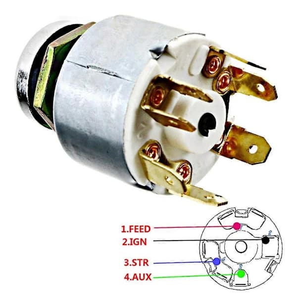 Universal 12V 4-Position Ignition Switch with Keys for Car Motorcycle Bike Boat