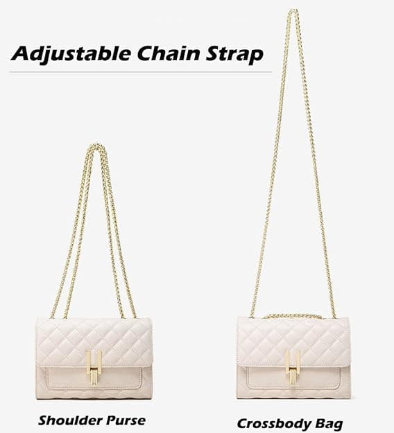 Women's Quilted Shoulder Bag Small Quilted Handbag Chain Bag Lea