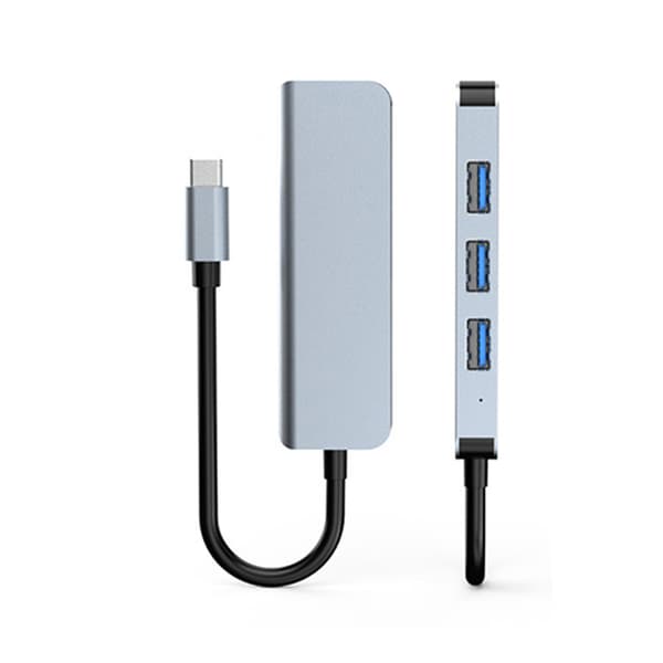 USB-hub - 1 USB 3.0-port og 3 USB 2.0-porter Röd
