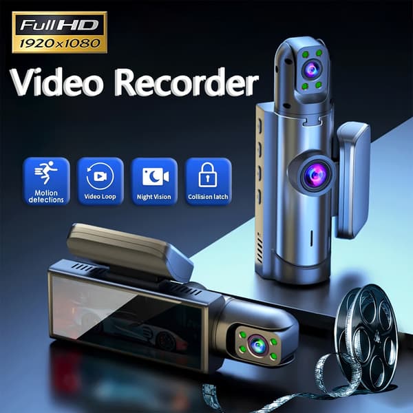 64 GB Dubbellins Bil-DVR med 1080P HD Mörkerseende