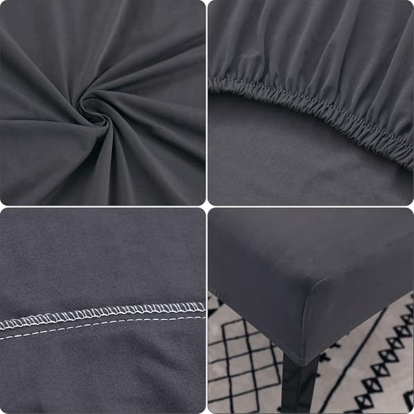 Stoltrekksett med 4 eller 6, elastisk avtakbart vaskbart stoltrekk dekorasjonsbeskyttelse setetrekk for hotell grå-tfrf grå grå 4 stk grey 4pcs