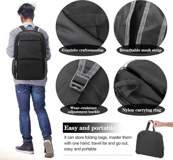 Lightweight Foldable Portable Backpack Waterproof Breathable Outdoor Camping Hiking School Backpack