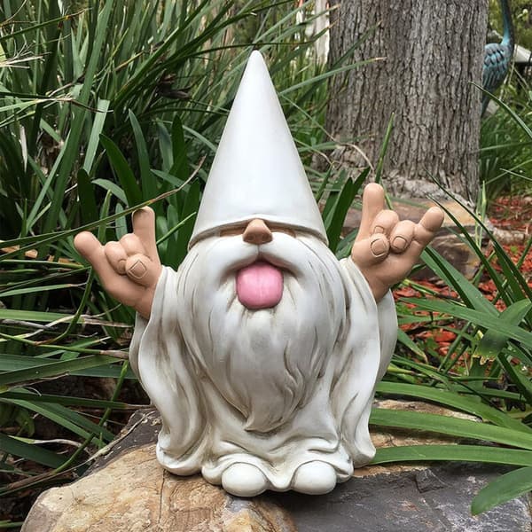 Rocker Gnome This garden gnome will rock your enchanted mini world (10.5 cm tall)