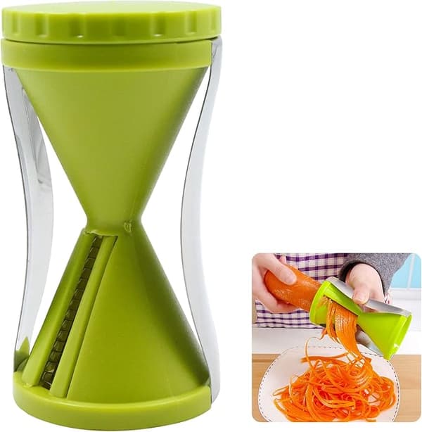 Vegetable Spiralizer - Manual, Multifunctional Spiralizer for Noodles, Carrots, Cucumbers, Zucchini, Asparagus, Leafy Greens, and More (1-Pack)