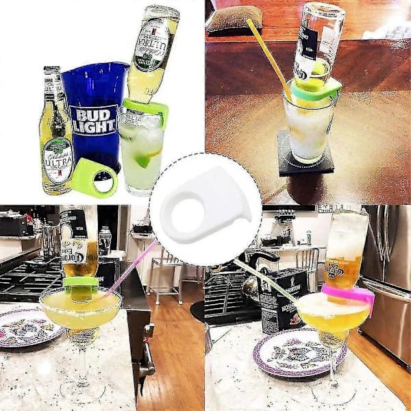 ABS-juomapidikkeet pullonsolki pidike olutcocktail-napsautus Schooner-pikariin [co]
