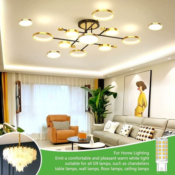 G9 LED Dimmable, 5W 230V Equivalent to 40W Halogen, 6-pack
