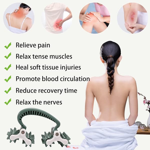 Anti-Cellulite Massage Roller, Fascia Roller for Muscles, Deep Tissue Release, Green