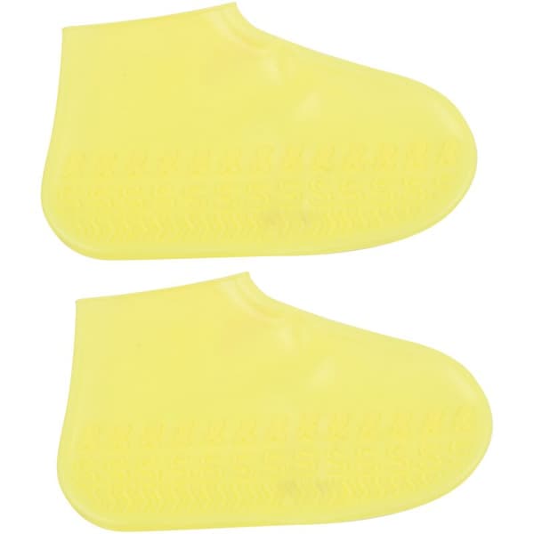 Silicone Shoe Covers Reusable Thick Durable Non-slip Rubber Stretch Shoe Protectors Protective Shoes Size S Yellow