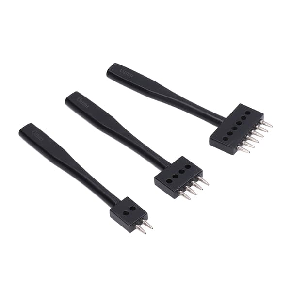 3-piece Embossing Tool Set for Quick Punching in Various Sizes, High-Strength Professional Design DIY Leather Hole Tool 6mm