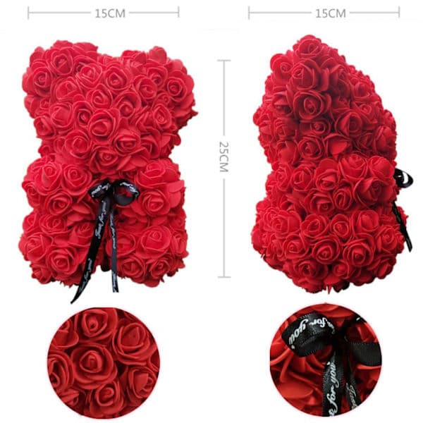 25 cm Rosebjørn Rød