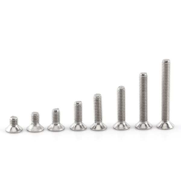 M2.5 A2 Stainless Steel Hex Screws Hex Nuts Flat Head Assorted Kit