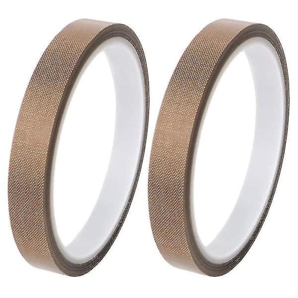 Rullar PTFE-tejp/PTFE-tejp för vakuumförpackningsmaskin, hand- och impulsförseglare (1,3 cm x 10 m) Ljusbrun