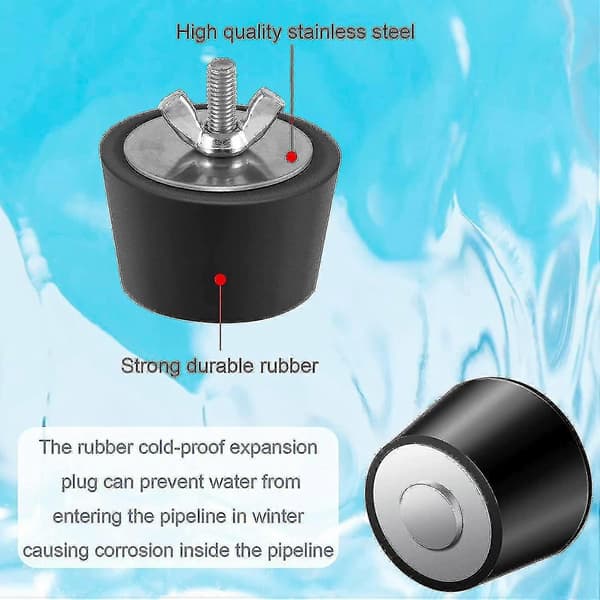 2 st Vinterpluggar för Poolinloppsmunstycken, 25mm/32mm/38mm/51mm/63mm Rostfria Vinterpluggar för Pool-25mm Typ