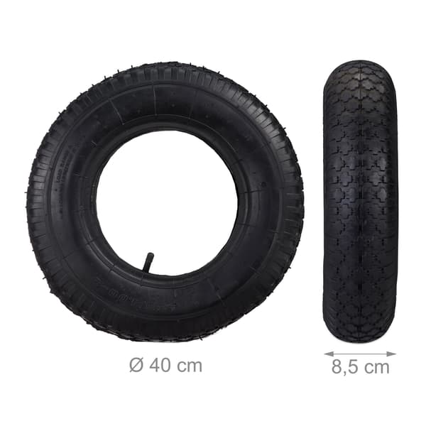 2x tires 4.00-8 for hand truck with inner tube
