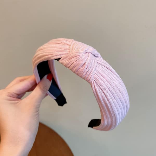 Hårband för vuxna kvinnor, 3-pack, elastiska tyghårband, lila håraccessoarer (rosa, lila, gul)