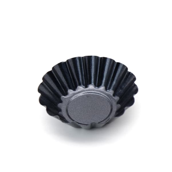 6-pakning eggetertformer, mini eggetertformer i karbonstål, non-stick gjenbrukbare eggetertformer, kake-muffinsformer for baking