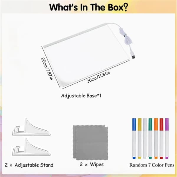 LED-tegnebrett Doodle Glow Board for julegave, rom/butikk/festival