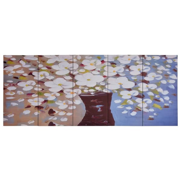 vidaXL Canvasbilde blomster i vase flerfarget 150x60 cm multifärg multicolor