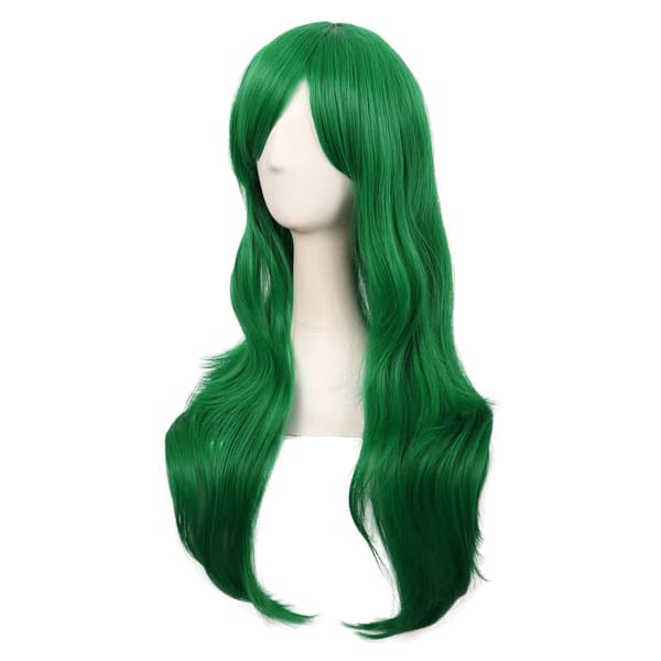 Peruk Anime pitkä kihara peruukki 70CM (ruohonvihreä)