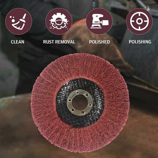 Polycarbonate Sheets Abrasive Polishing Wheel Paint Rust Cleaning Removal Wheel Abrasive Torque Grinder Plates (5 Pcs/100 mm)
