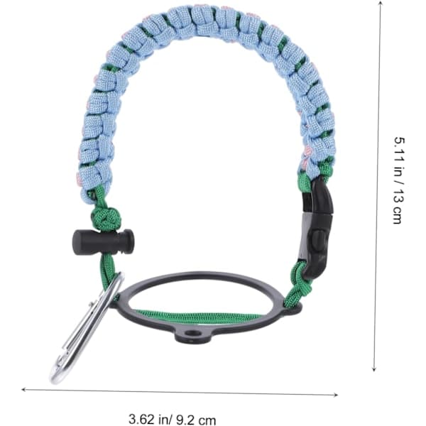 1 st kopparrep handrep campingarmband vattenflaska överlevnadsrem överlevnadsreparmband karbinhake rem rep bärrem vatten Gul Yellow