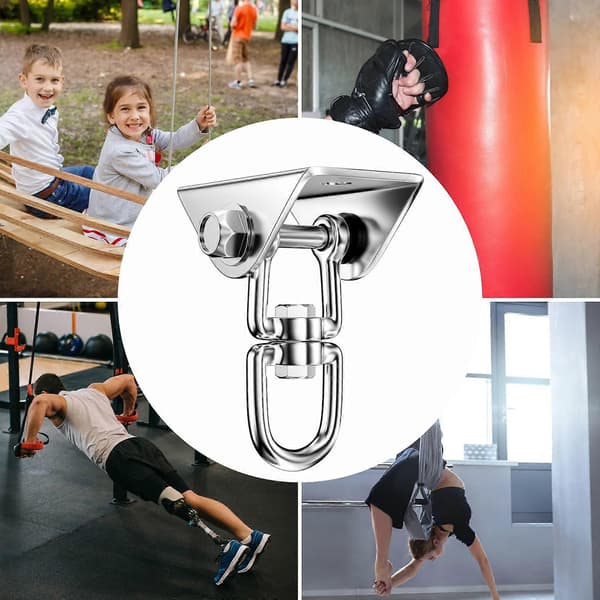 Heavy Duty 360° Swivel Hanging Hook with Screw Base, 450 kg Capacity-FX-