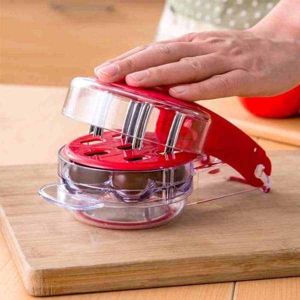 Cherry Pitter Multi Cherry Pitter Cherry Seed Remover Core Easy Pressing with Grip 6 Cherries Pitter Red