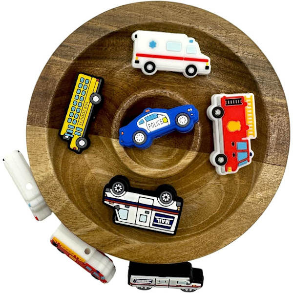 10 st biltema fokala silikonpärlor Car Themed