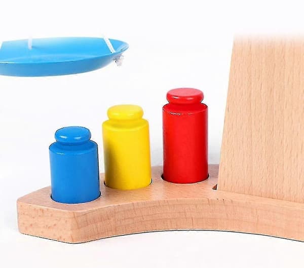 Scale / Wooden Baby Scale, Shop Accessory, Incl. Weights, From 3 Years