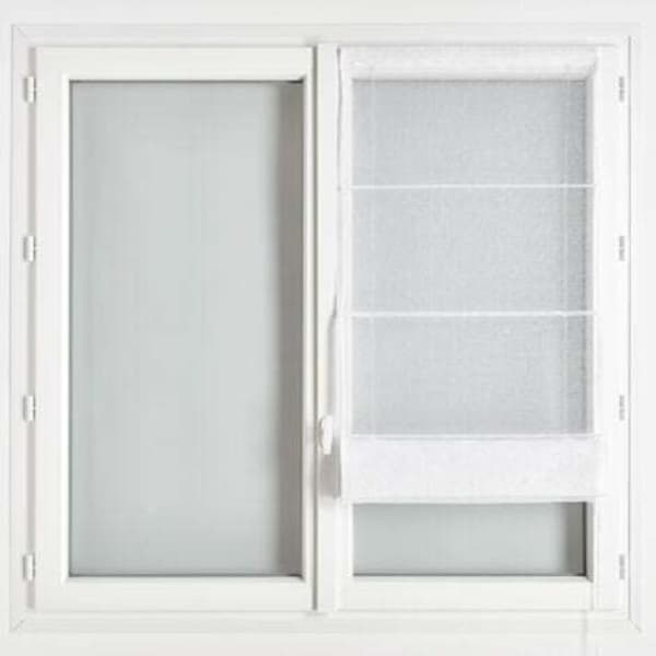 White voile roller blind, 45x180 cm