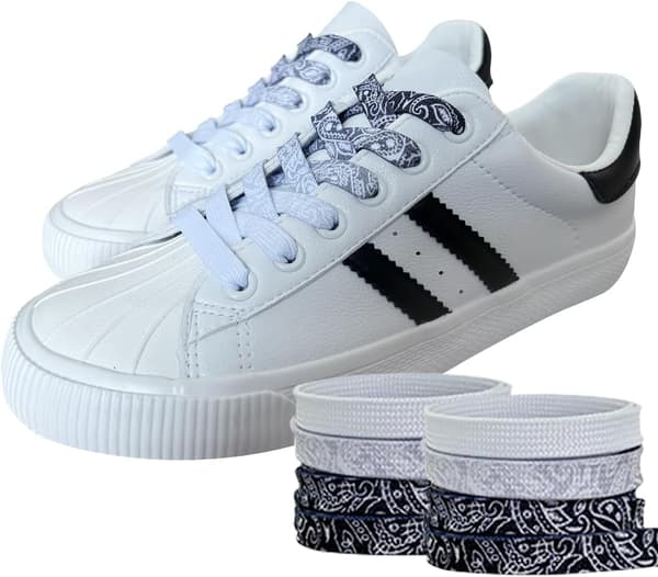 120 cm farverige flade snørebånd - 3 par gradient snørebånd til premium sneakers flade erstatningssko