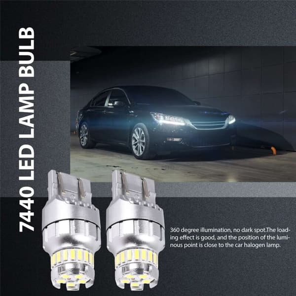 2x Canbus LED-lampor för backljus T20 7440 W21W 7443
