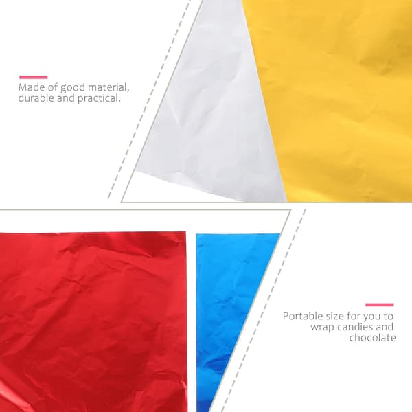 Candy Packaging Paper 600 Pcs Mixed Colors Aluminum Foil Lightweight and Safe