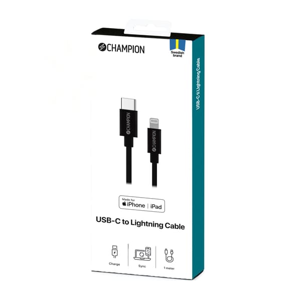 USB-C - Lightning -kaapeli 1 m musta Silver