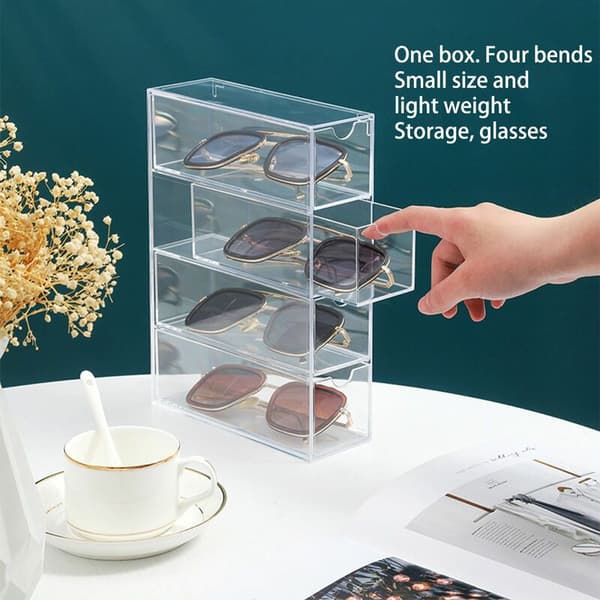 Home Office, Space-Saving Desk Organizer Storage Station - Vertical or Horizontal Use - 4 Drawers