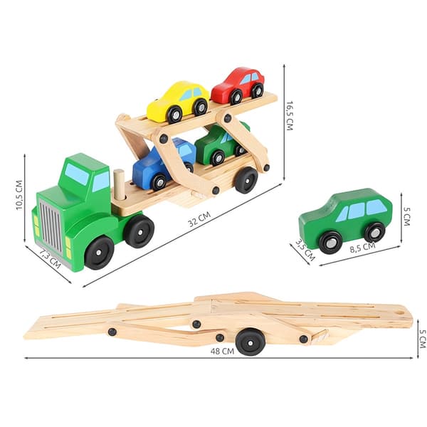 Puinen kuorma-auto - hinausauto + autosarja 22698