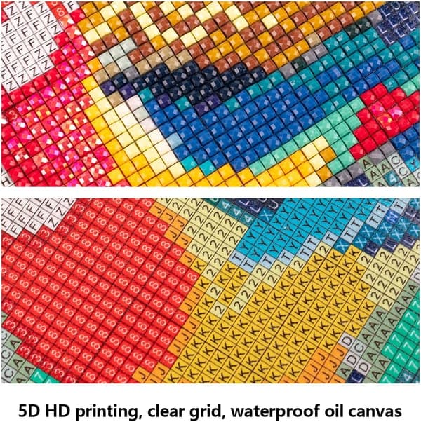 Fangshi DIY 5D Diamantmaleri Kit Ræv og Sommerfugl 30*40cm