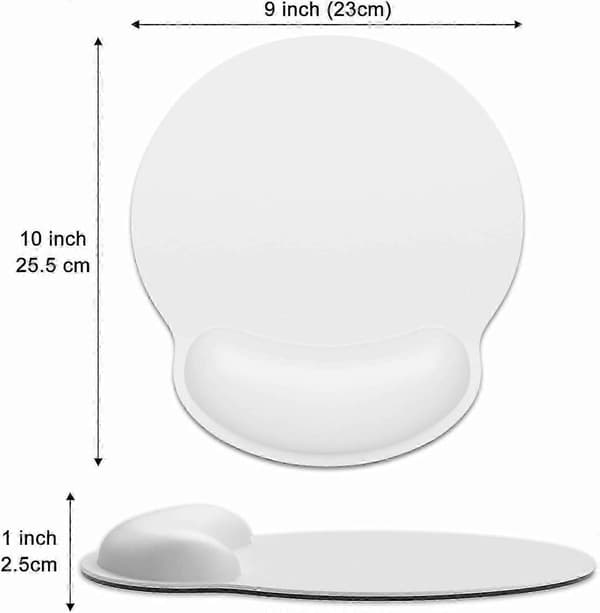 Ergonomisk musematte med håndleddsstøtte, musematter i minneskum for trådløs mus, skåret spillmusematte med sklisikker base, smertelindring