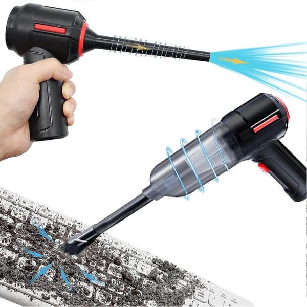 3-i-1 Computer Vacuum Cleaner, Compressed Air Duster, Portable Handheld Cordless Vacuum Cleaner, Keyboard Cleaning Kit, Electric Spray Air Can For PC