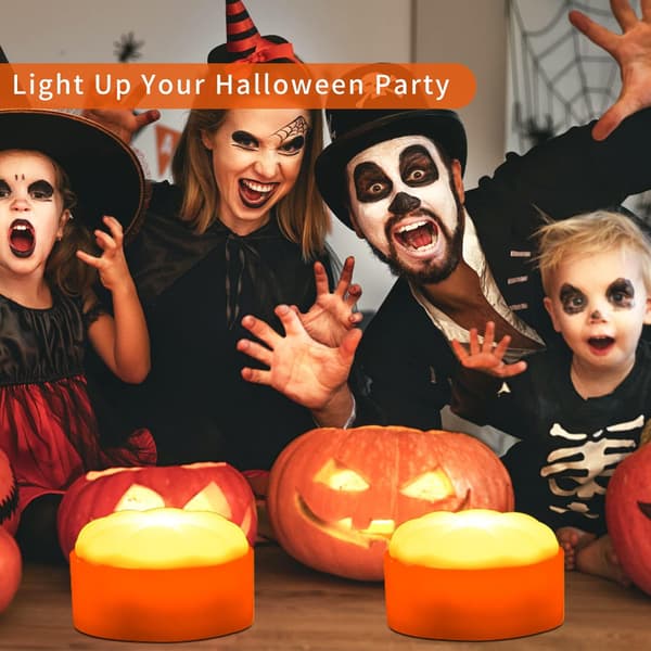 Halloween-græskarlamper med fjernbetjening og timer, farveskiftende LED