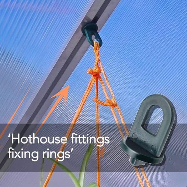 50 st växthusklämmor, växthustillbehör, klätterväxtstöd hängande kitklämmor för växthus (grön)