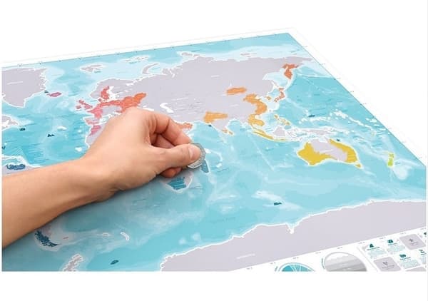 Ocean Scratch Map - kort hvor du skraber de steder, du har besøgt 300