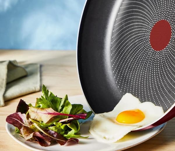 TEFAL Simply Cook Wok H0581902 28cm Wine Red 1.02