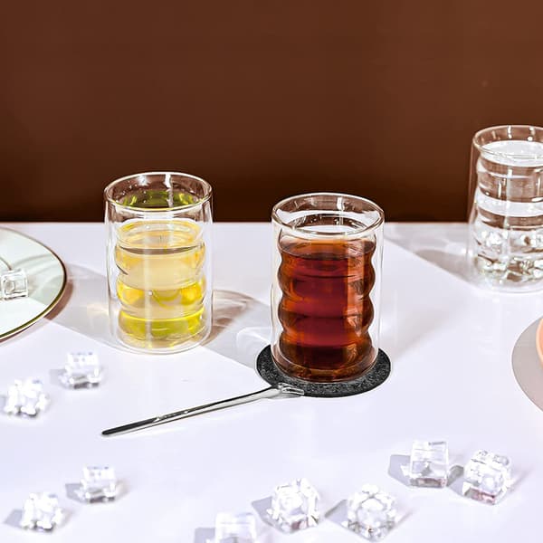 Latte Macchiato-glass, dobbeltvegget 350 ml, kaffeglass, termoglass