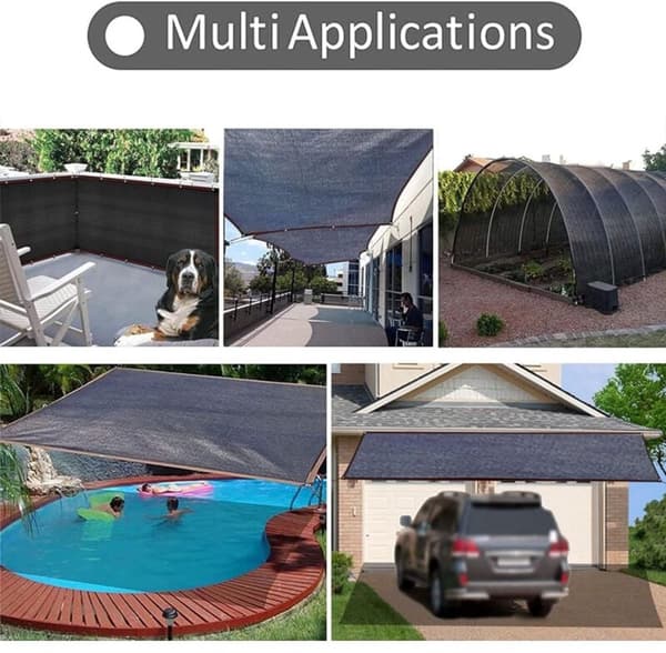 3x6 m HDPE åndbart skyggenet mod 90-95% UV til have og terrasse