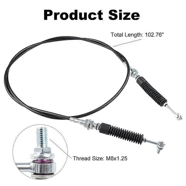 1 stk. gearkabel til Polaris Ranger XP 1000 EPS 7082285 7082376 7082498 Sort Svart