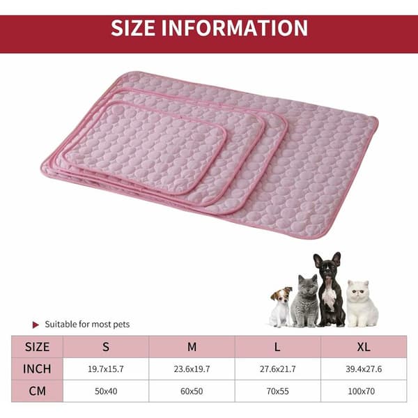 Cool Companion Pet Comfort Cooling Mat Bed Sovematte for hunder og katter-S