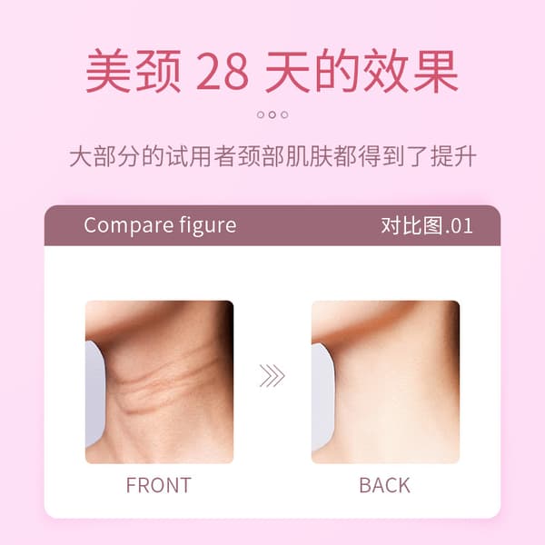 Microcurrent Beauty Introduction Instrument Neck Massager To Reduce Wrinkles Pink